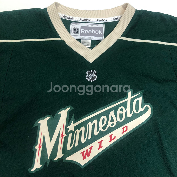 리복 NHL 미네소타 와일드 공식 하키 저지--1