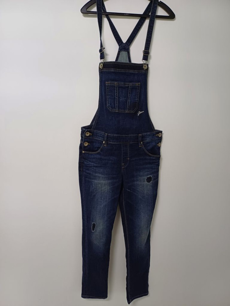 여성 게스 데님 멜빵바지 (새상품급.사방스판28)--9