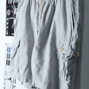 (L-2XL) 빈폴 반바지 팬츠 밴딩 카고 그레이