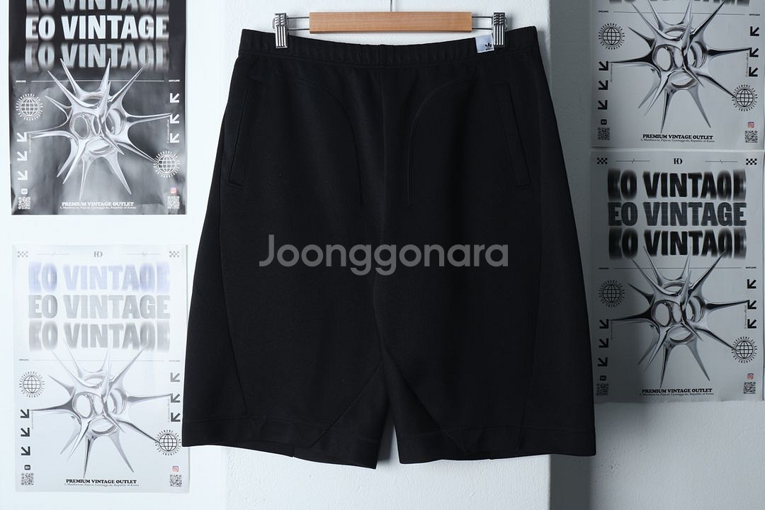 (XL) 아디다스 반바지 팬츠 밴딩 블랙 올드스쿨--2
