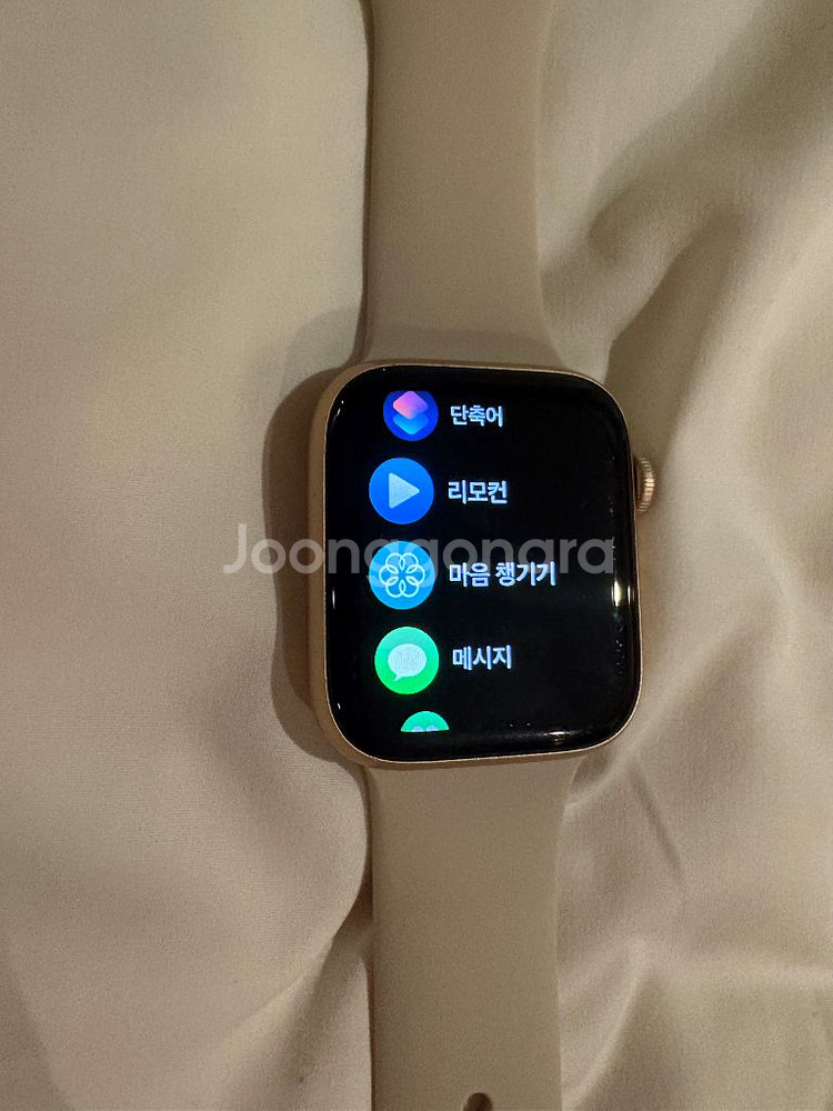애플워치4 44mm 로즈골드--0
