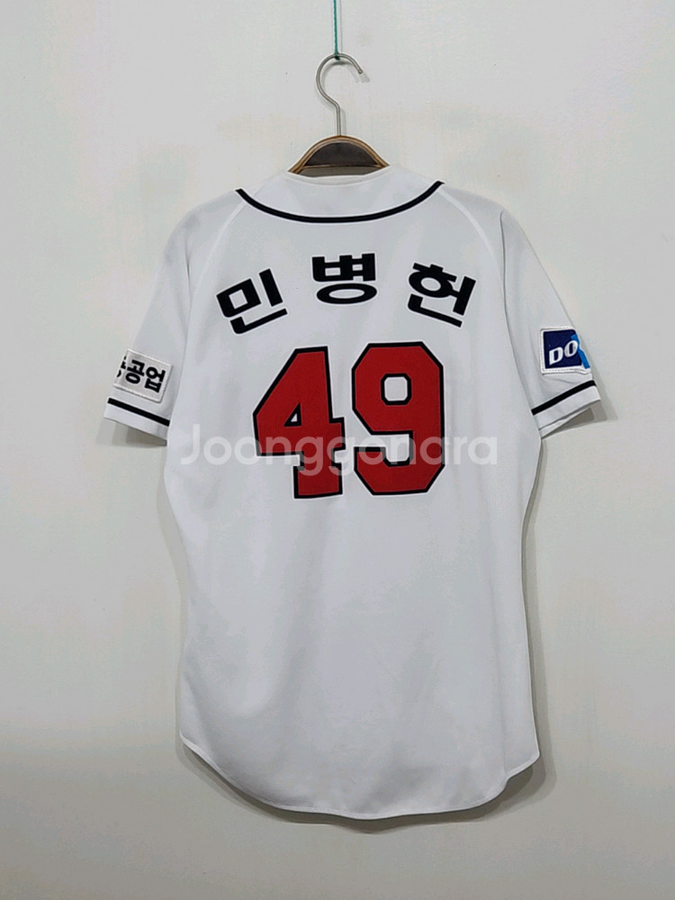 (95) 두산베어스 야구져지 반팔 민병헌 마킹 유니폼--4