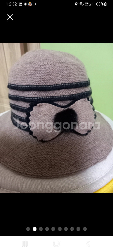 여성 아가타 벙거지모자, 울버킷햇 (밍크 방울 비니)--1