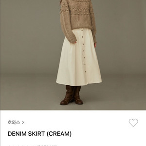 호와스 DENIM SKIRT (CREAM) S사이즈