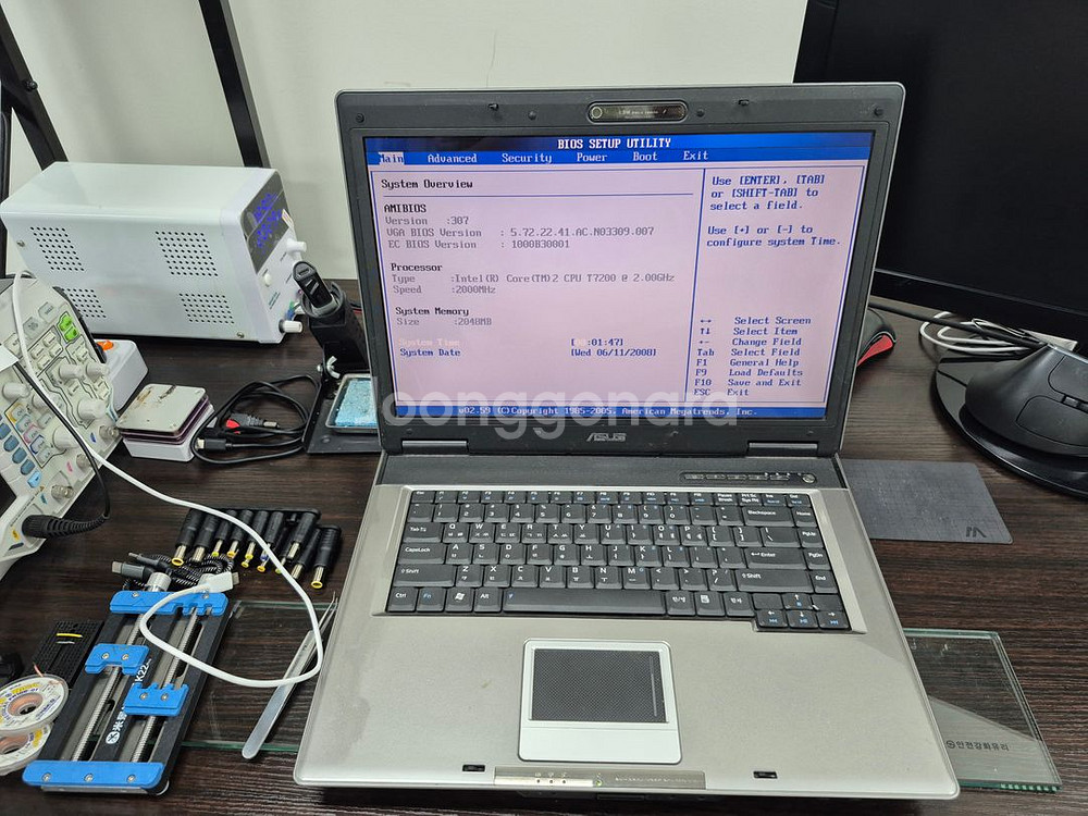 ASUS F3J 노트북 (작동확인/HDD,어댑터 없음)--2