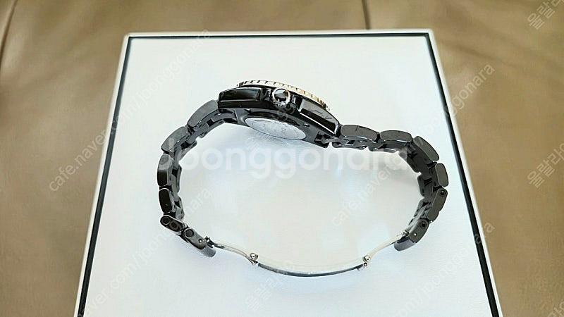 샤넬 J12 쿼츠 33mm 세라믹 스틸 시계 H5695--4