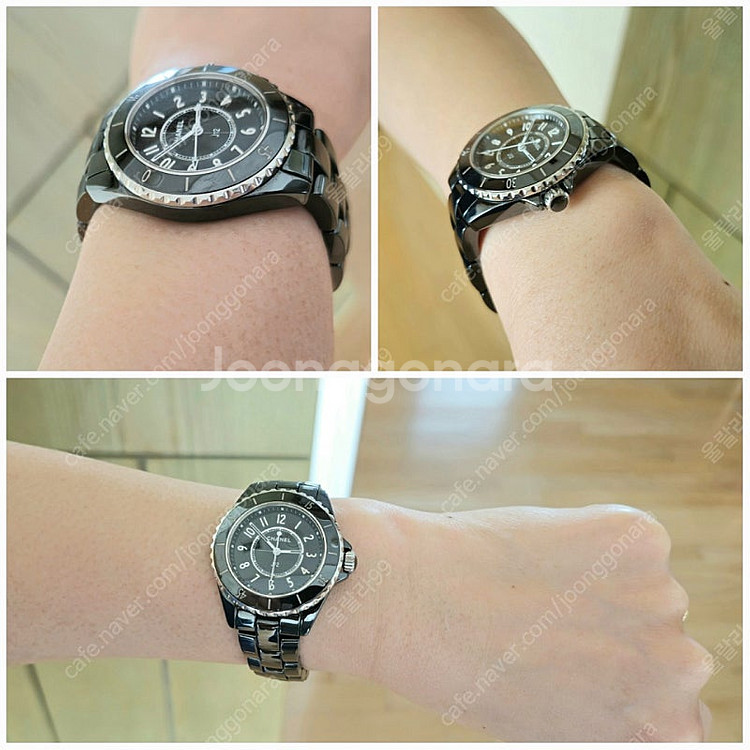 샤넬 J12 쿼츠 33mm 세라믹 스틸 시계 H5695--8
