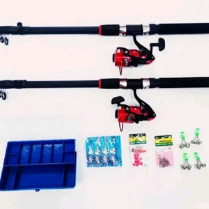 원투낚시대3.6m2대+4000번릴2대+릴줄+소품세트