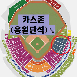 2~3일 한화 카스존 응원단/내야 통로 2~6연석 nc