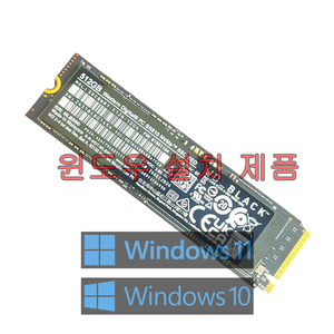 윈도우 설치 WD BLACK Gen4 SSD 512GB