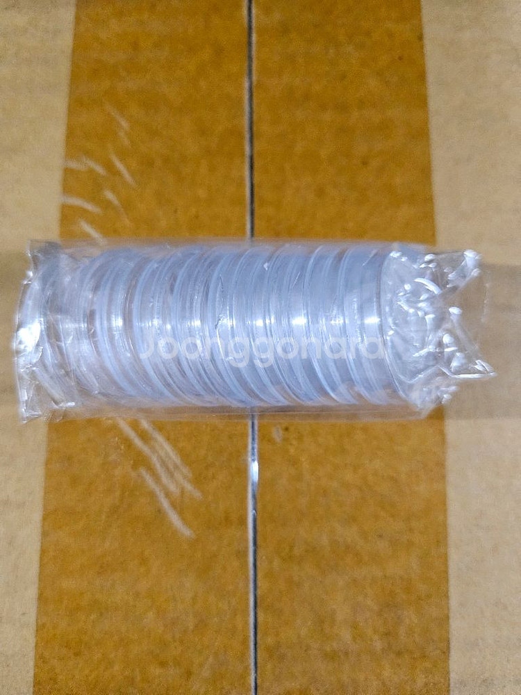 21mm x 10pcs 투명캡슐 코인 컨테이너 수집 캡--0