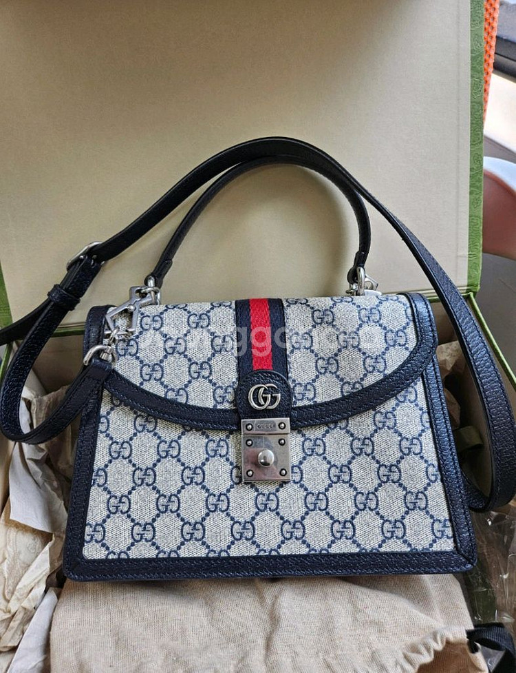 구찌 오피디아 웹 스몰 탑 핸드백--0