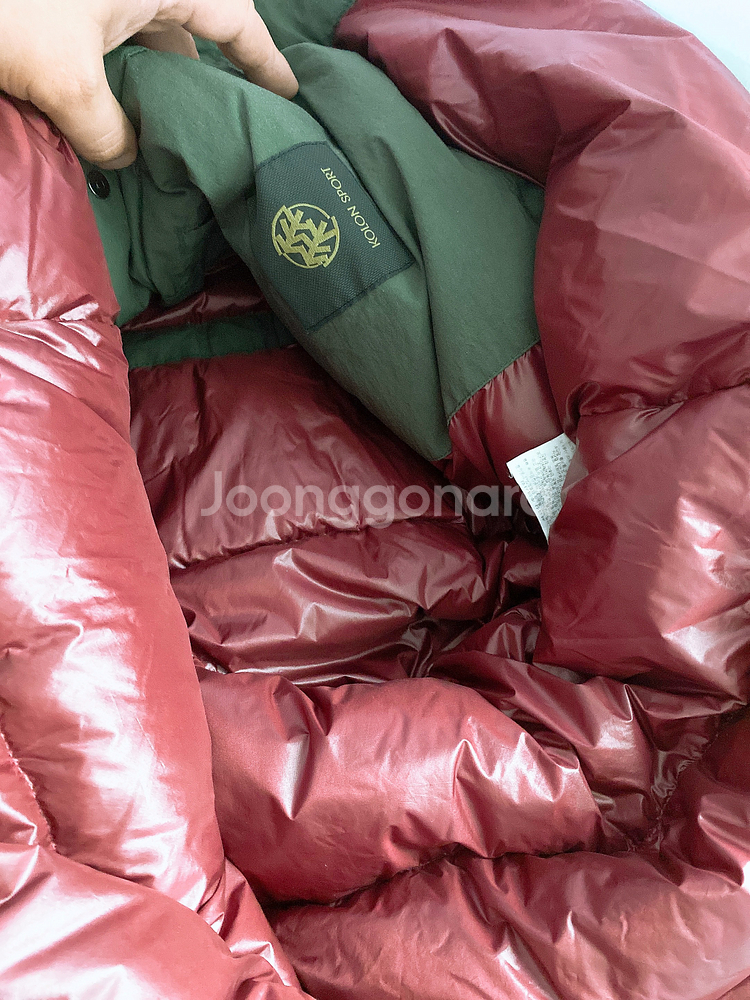 (100)코오롱스포츠남자거위털야상롱패딩--4
