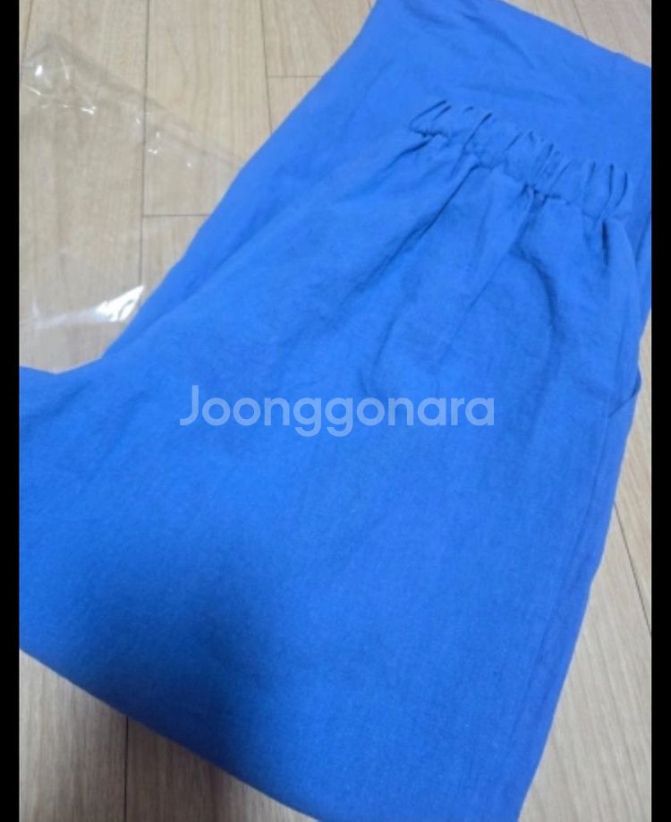 린넨 밴딩 와이드 팬츠--1