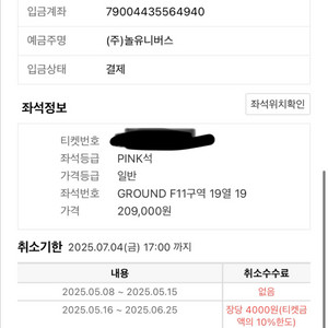 블랙핑크 콘서트 F11구역