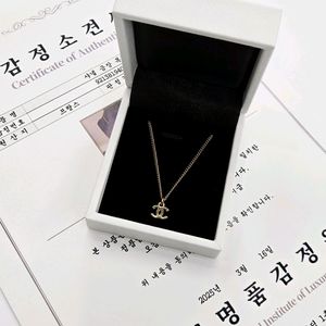 샤넬 CC로고 네크리스 목걸이 골드