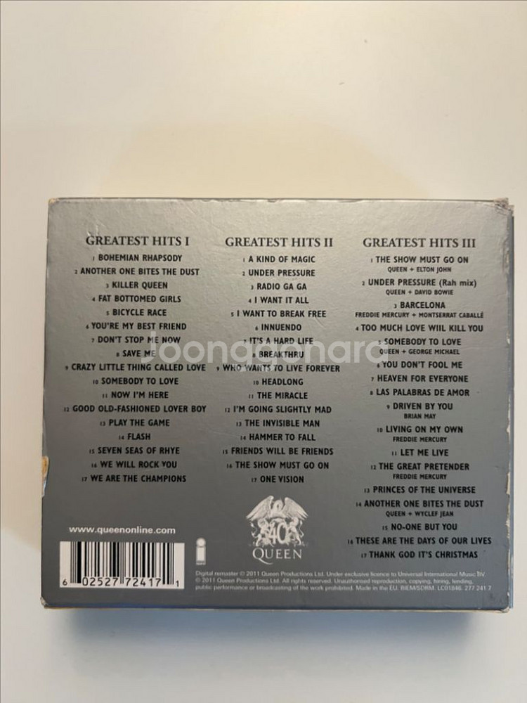 퀸 히트곡 수록앨범 3CD--1