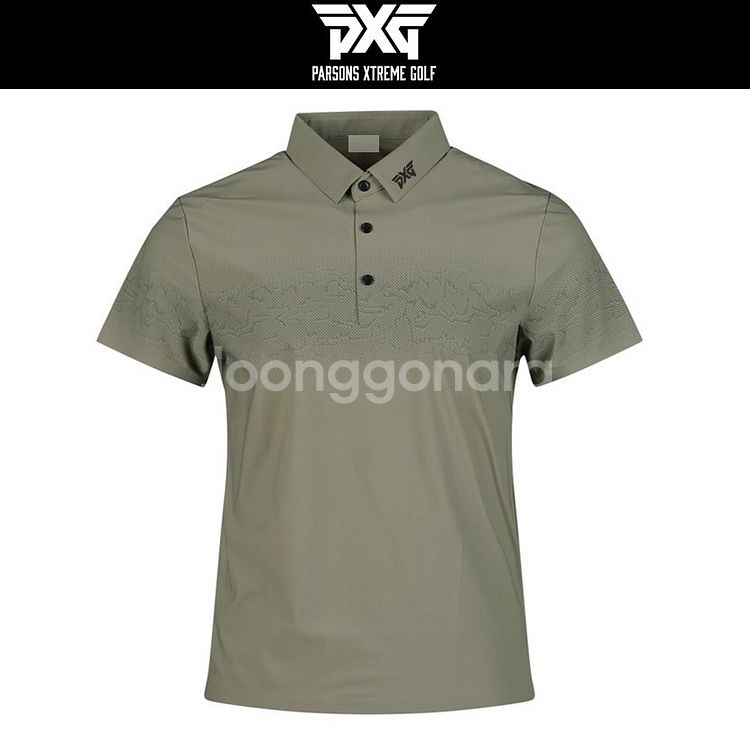 PXG 골프 남성 레귤러핏 스톤나염 반팔 카라티--5