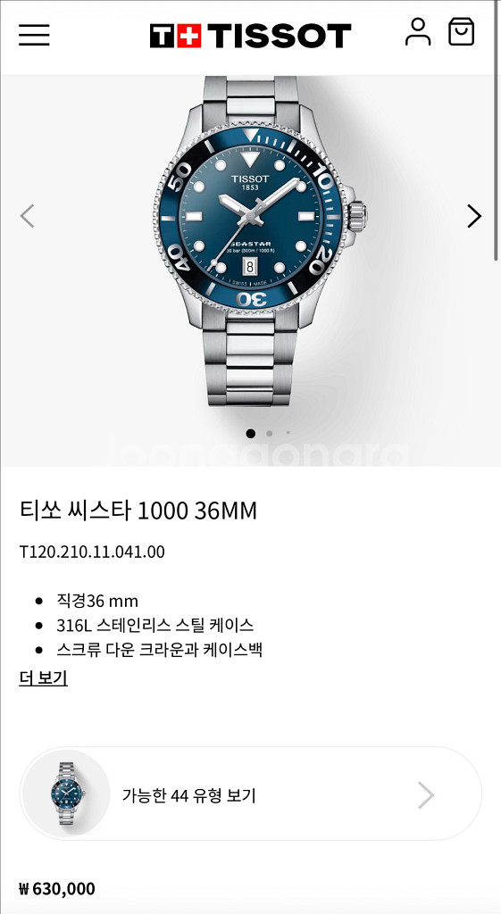 티쏘 씨스타 1000 36mm 24년구매--4