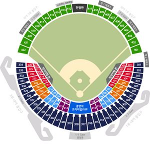 7/2(수) 두산vs삼성 1루블루석 209블럭 4연석