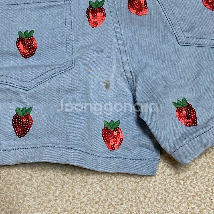 (정품) 스텔라매카트니 키즈 딸기 오버롤 숏츠 8Y--4