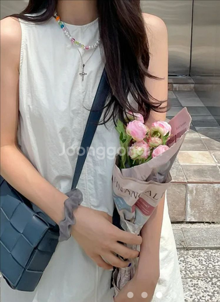 모어룸 바스락 나일론 썸머 원피스 슬리브리스 여름드레스--0