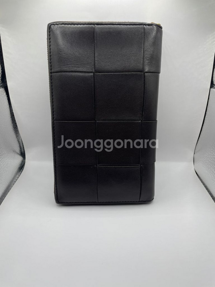 [감정서] 보테가베네타 맥시 지퍼돌이 장지갑 다크 브라--2