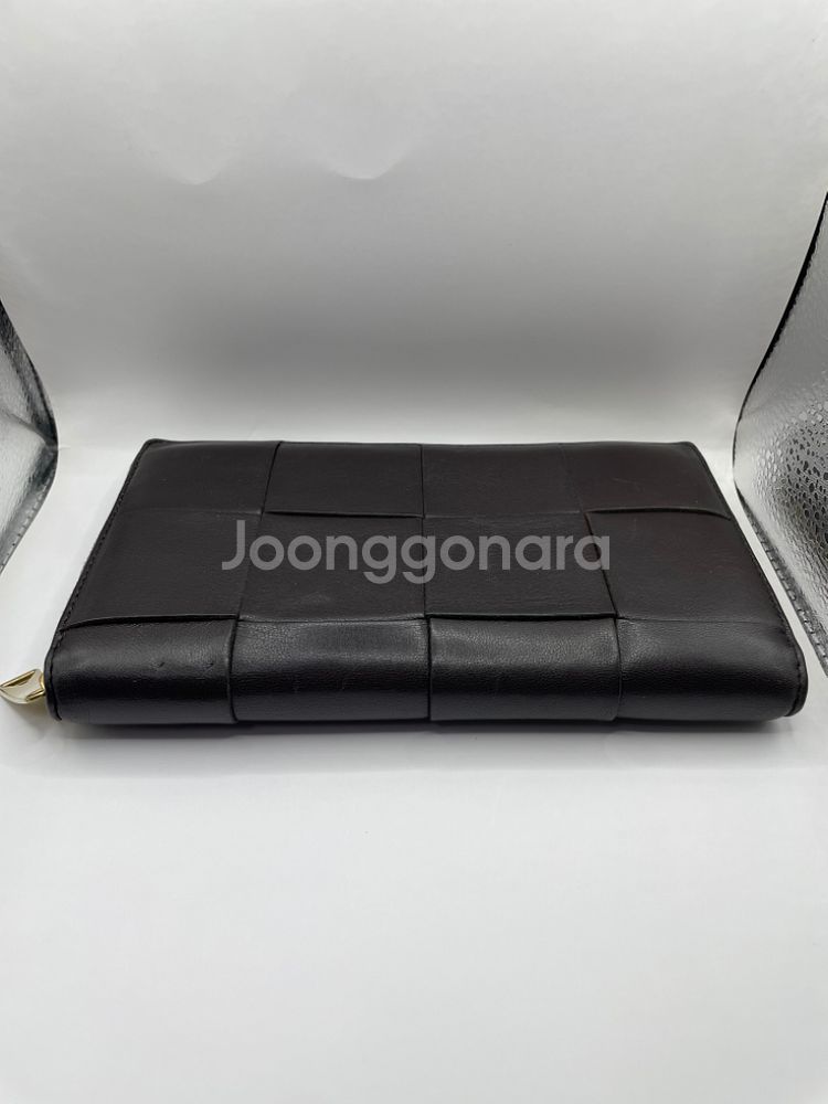 [감정서] 보테가베네타 맥시 지퍼돌이 장지갑 다크 브라--5