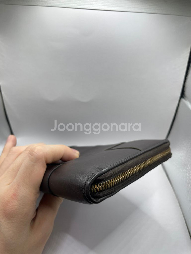 [감정서] 보테가베네타 맥시 지퍼돌이 장지갑 다크 브라--6