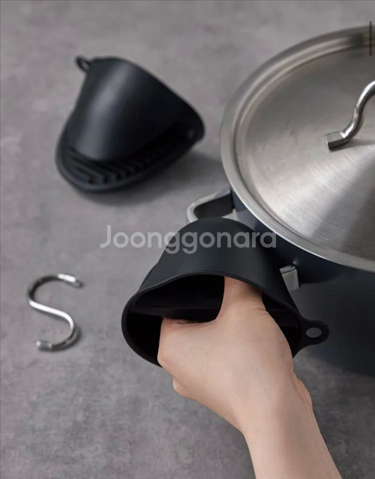 JAJU 실리콘 냄비 손잡이 2P + S자 고리--4