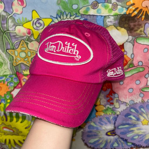 von dutch 본더치 핫핑크 메쉬 볼캡 모자 새상품
