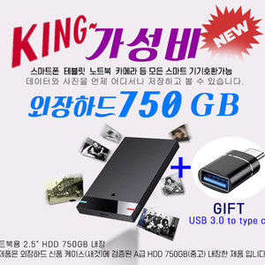 외장하드 750GB USB3.0 새것