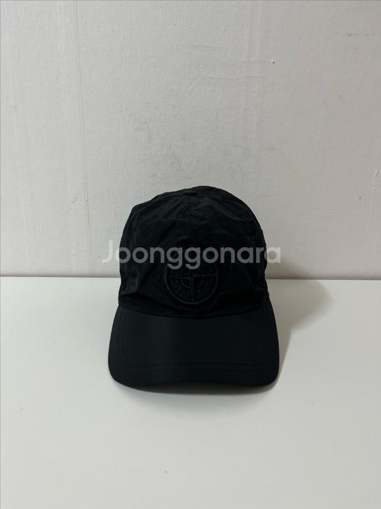 스톤아일랜드 로고 나일론 볼캡 모자--0