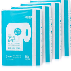 애터미 화장지 4D(35M x 15롤) x 4팩