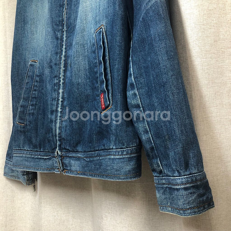 GUESS 빈티지 스탠카라 데님 라이더 자켓 (100)--5