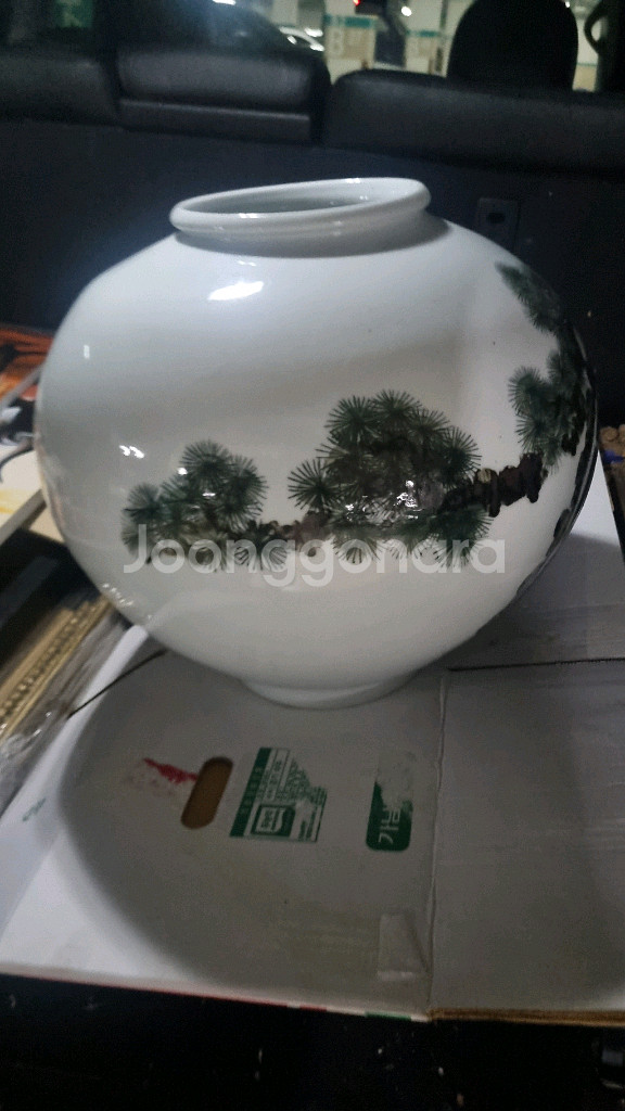 학 나무 도자기--2
