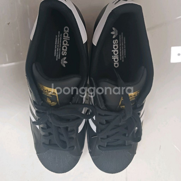 슈퍼스타 블랙 검정 280 사이즈 아디다스--3