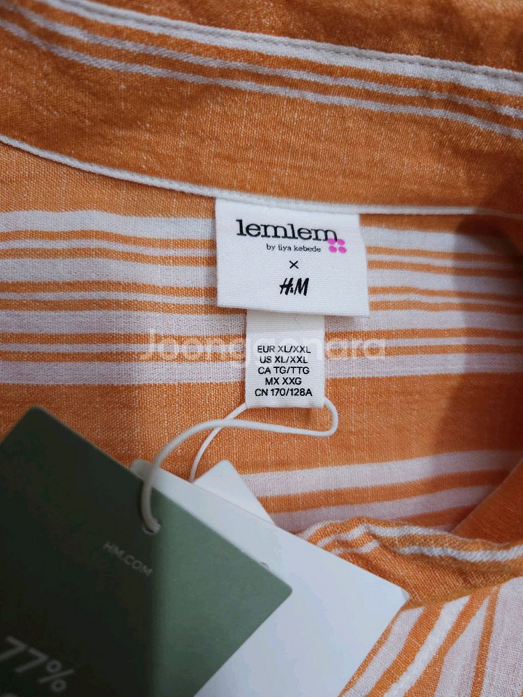 새상품)H&M Lemlem 셔츠형자켓 원피스 2XL--5