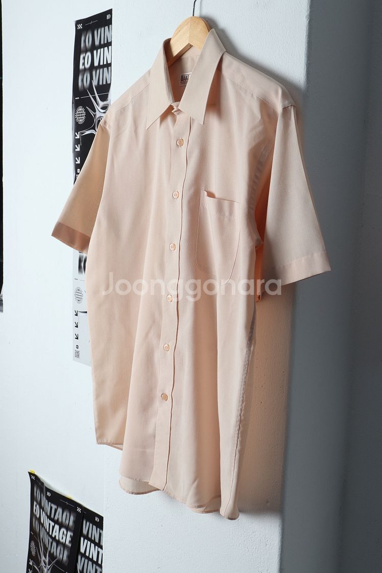 (L) 닥스 반팔셔츠 남방 포켓 베이지 한정판--3