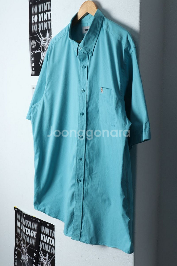 (2XL-3XL) 칼하트 반팔셔츠 남방 빅사이즈 블루--1