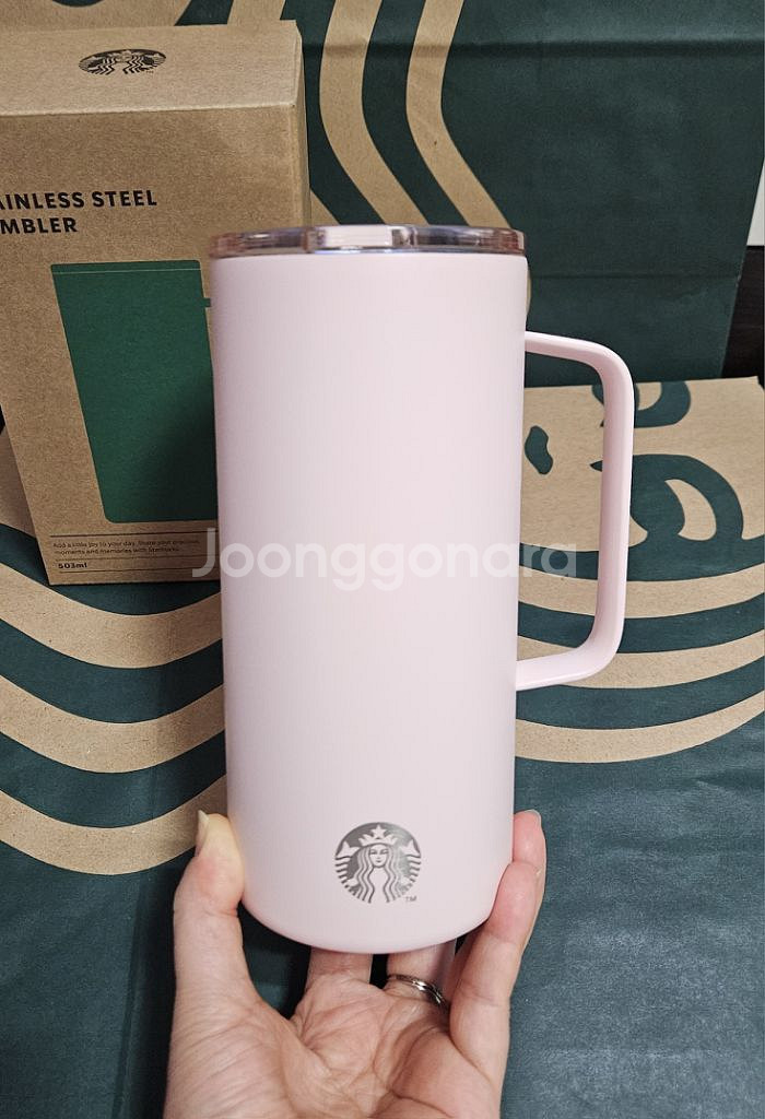 새상품S급)스타벅스 SS 핑크 탱크 텀블러 503ml--1