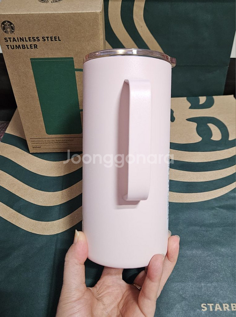 새상품S급)스타벅스 SS 핑크 탱크 텀블러 503ml--2
