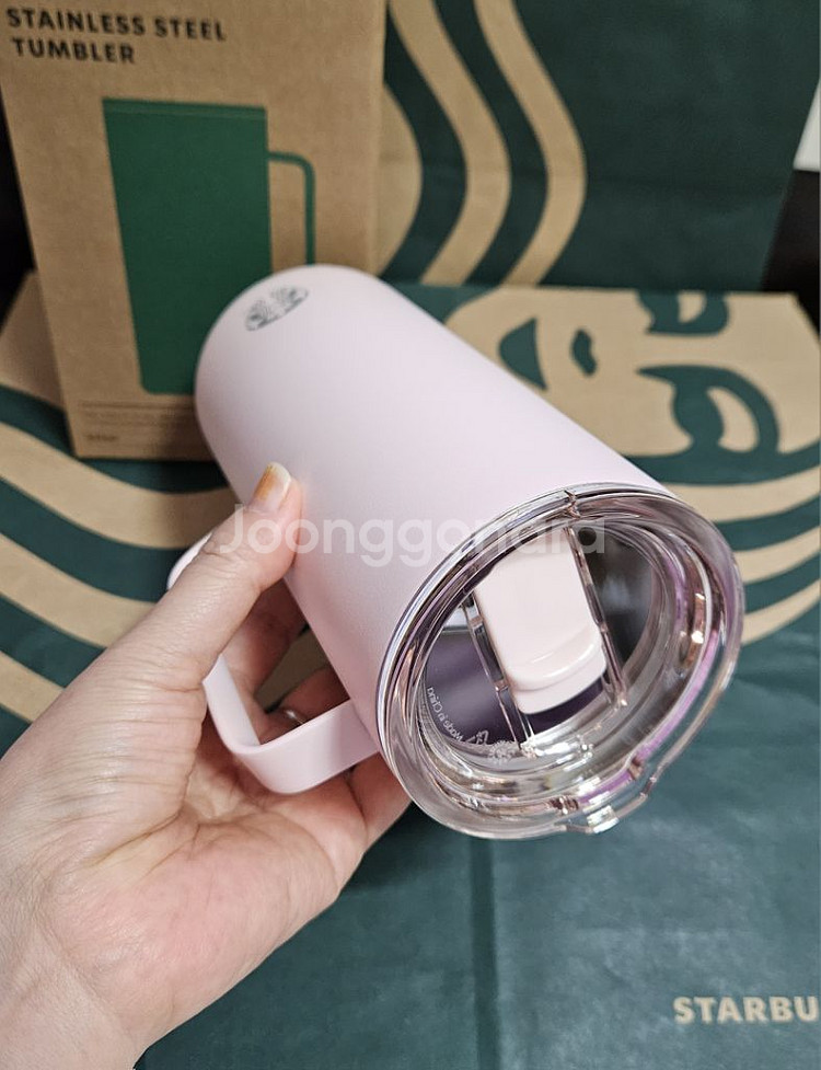 새상품S급)스타벅스 SS 핑크 탱크 텀블러 503ml--5