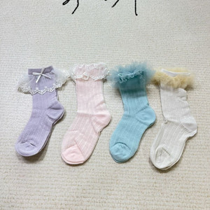 미착용) 키즈 유아 레이스 양말