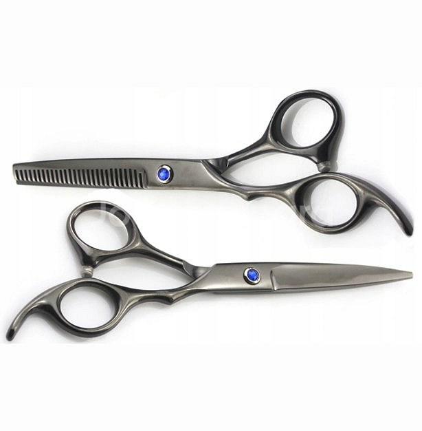새 블랙 1세트 전문가용 6인치 미용 가위 헤어 고급--1