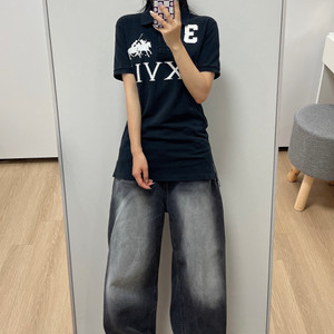 폴로 랄프로렌 트리플 포니 자수로고 블랙 카라 티셔츠