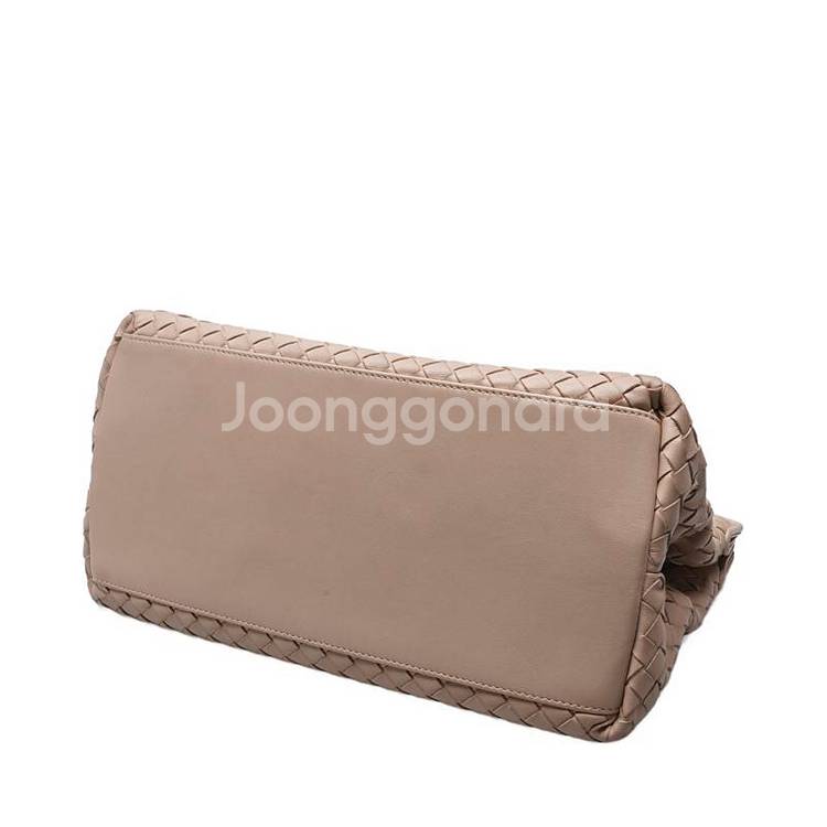 보테가 베네타 핑크 인트레치아토 카프리 쇼퍼 토트백--1