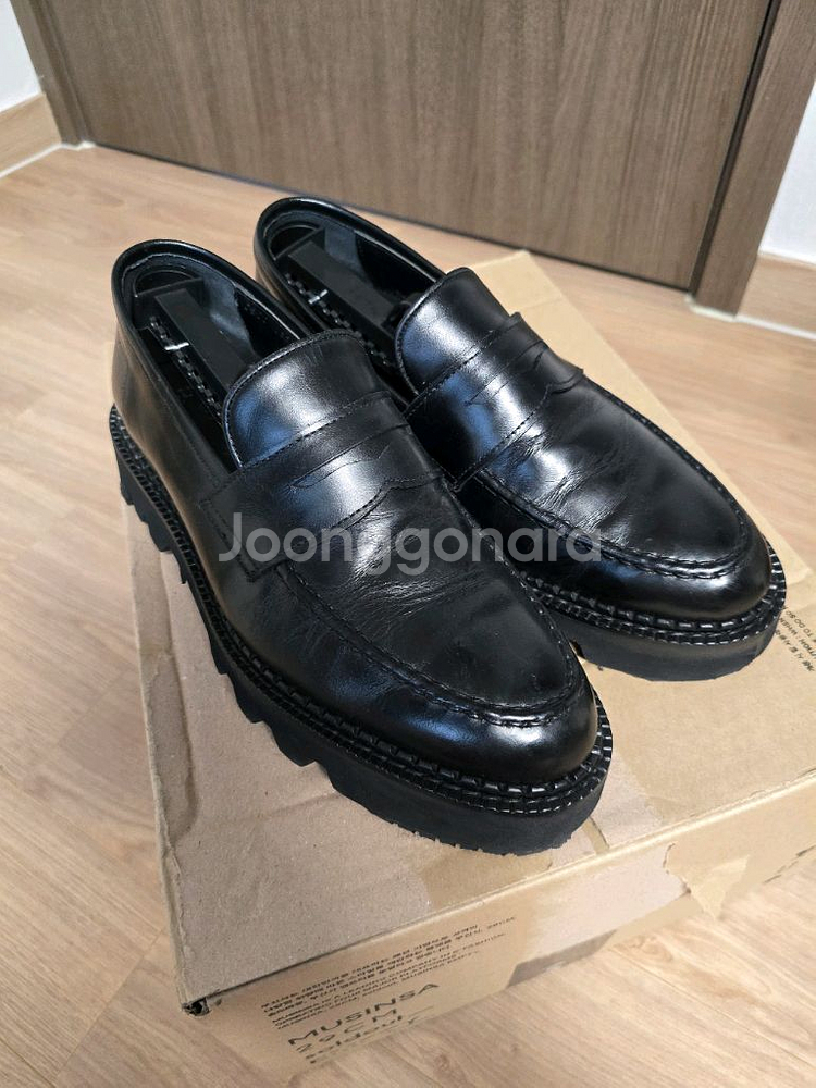 커스텀 에이드 수제화 로퍼 블랙--0