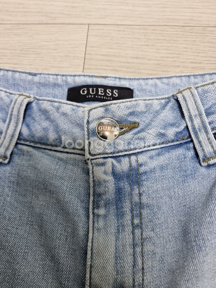 (30~31)게스 빈티지 연청 디스진 찢청 데님팬츠--1