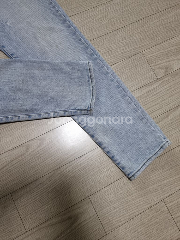 (30~31)게스 빈티지 연청 디스진 찢청 데님팬츠--4